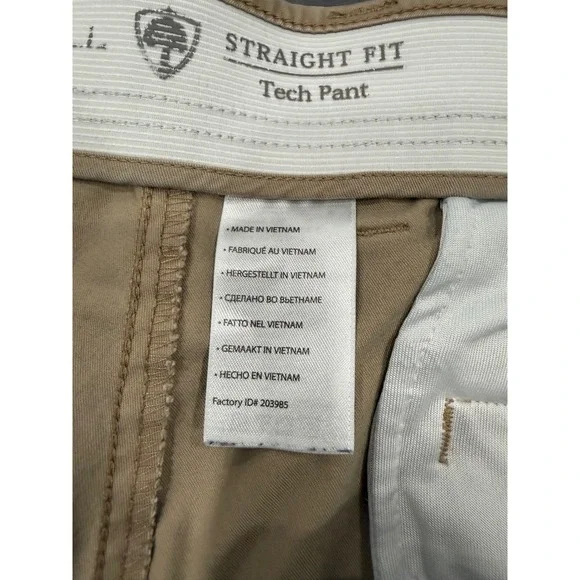 Oak Hill Mens Straight Fit Tech Pant Lot of 2 Khaki Grey 44x28 DXL Business - Picture 3 of 16